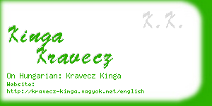 kinga kravecz business card